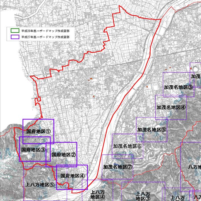 国府地区図郭位置図