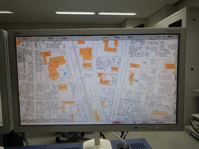 通報場所付近地図を表示した写真