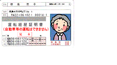 運転経歴証明書のイメージ図