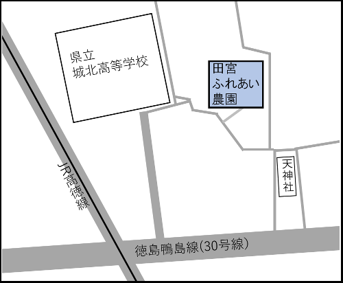 田宮ふれあい農園への簡易地図です。